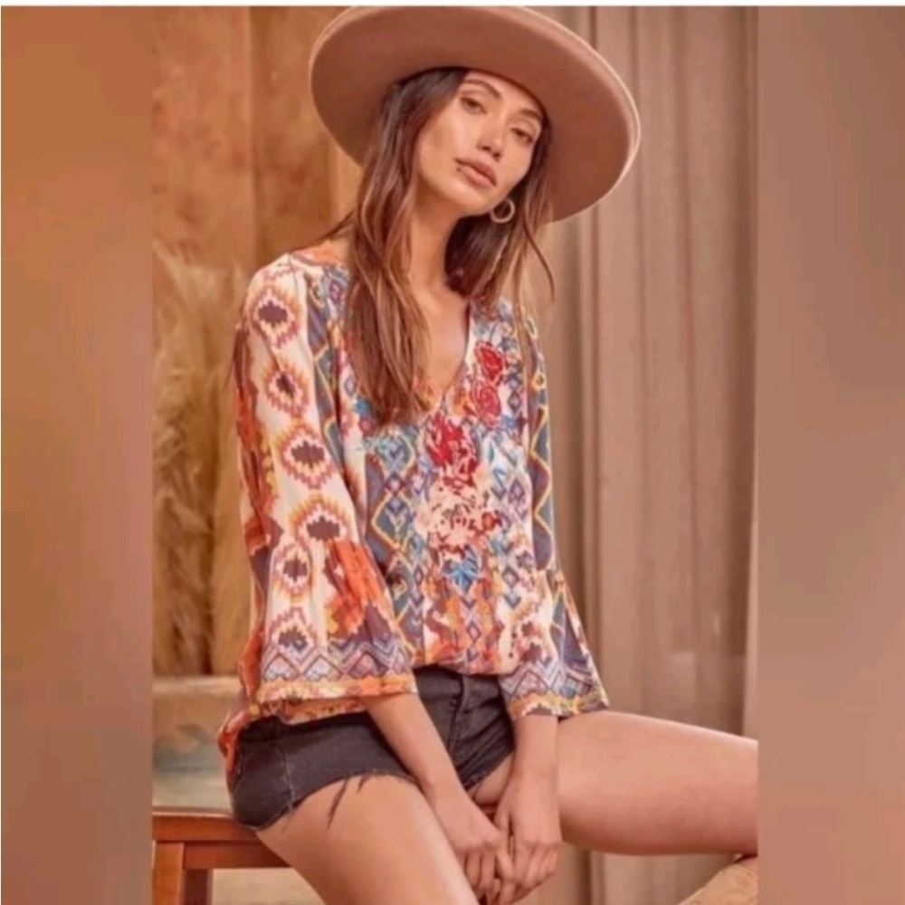 Savanna Jane Multicolor Embroidered Blouse